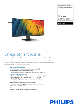 Philips 40B1U5600/00 Business Monitor Moniteur LCD UltraWide avec USB-C Manuel utilisateur