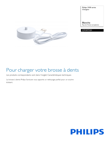 Philips CP1977/01 3100 series Chargeur Manuel utilisateur | Fixfr