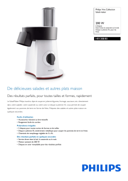 Philips HR1388/80 Viva Collection Salad maker Manuel utilisateur