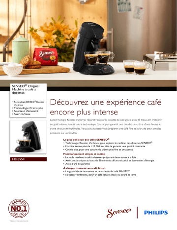 SENSEO® HD6554/60R1 SENSEO® Original Machine à café à dosettes Manuel utilisateur | Fixfr