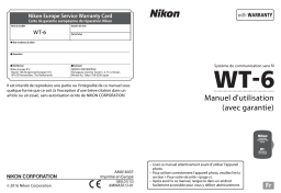 Nikon WT-6 Manuel utilisateur