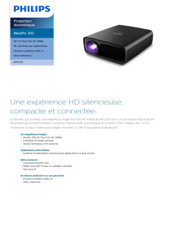 Philips NPX320/INT NeoPix 320 Projecteur domestique Manuel utilisateur | Fixfr