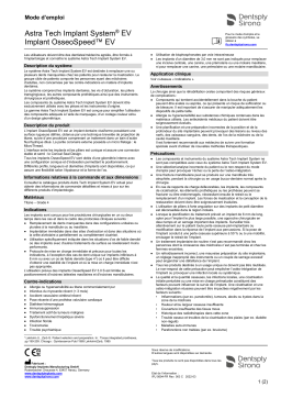 Dentsply Sirona ATIS EV OsseoSpeed EV ǀ FR ǀ 2022-03 Mode d'emploi