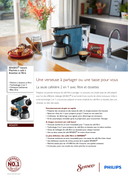 SENSEO® HD6591/40R1 SENSEO® Switch Machine à café à dosettes et filtre Manuel utilisateur