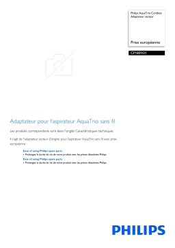 Philips CP1809/01 AquaTrio Cordless Adaptateur secteur Manuel utilisateur