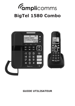 Amplicomms BigTel 1582 DECT-Extra combiné supplémentaire Mains Libres Manuel utilisateur