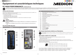 Medion Équipement & Charactéristiques Techniques Ordinateur Multimedia ERAZER X30. Manuel utilisateur