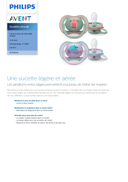 Avent SCF085/18 Avent Sucette ultra air Manuel utilisateur