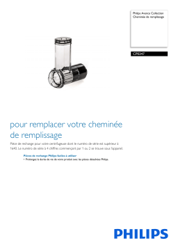 Philips CP0347/01 Avance Collection Cheminée de remplissage Manuel utilisateur