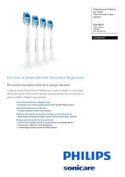 Sonicare HX9034/07 Sonicare ProResults gum health Têtes de brosse à dents standard Manuel utilisateur