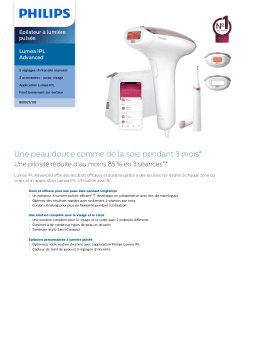 Philips BRI921/00 Lumea IPL Advanced Épilateur à lumière pulsée Manuel utilisateur