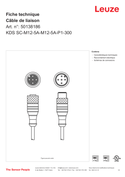 Leuze KDS SC-M12-5A-M12-5A-P1-300 Verbindungsleitung Manuel utilisateur