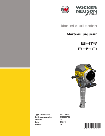 BH40 27x80 | Wacker Neuson BH40rs 27x80 o. bsz Gasoline Breaker Manuel utilisateur | Fixfr