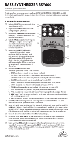 Behringer BSY600 Guitar and Bass Manuel du propriétaire | Fixfr