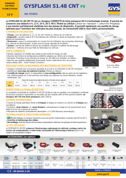 GYS GYSFLASH 51.48 CNT FV (Cables 5.0m) Fiche technique