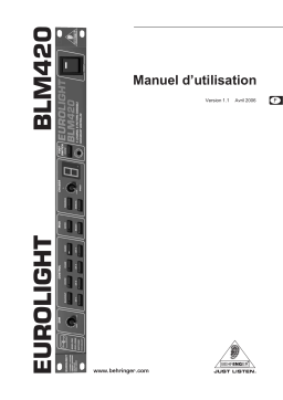 Behringer BLM420 Lighting Manuel du propriétaire