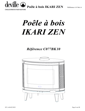 DEVILLE IKARI ZEN Poêle à Bois en Fonte Manuel utilisateur | Fixfr