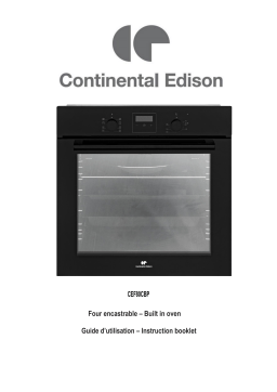 CONTINENTAL EDISON CEF80CBP Manuel utilisateur