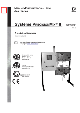 Graco 308916e , Système à produit multicomposé PrecisionMix II  Manuel du propriétaire