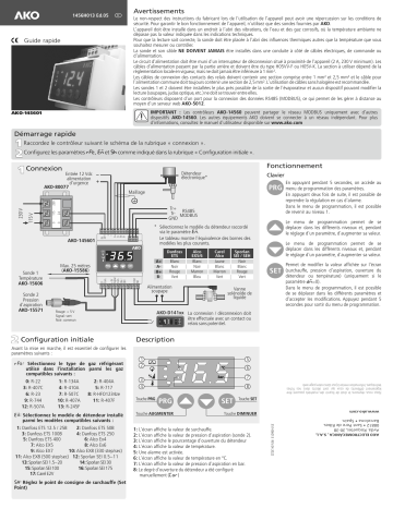 AKO Electronic expansion valve controller Manuel utilisateur | Fixfr