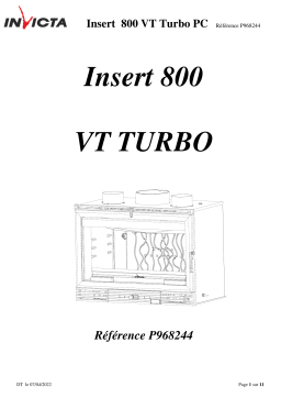 Invicta 800 VT Turbo Cassette Stove spécification