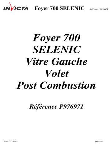 Invicta 700 Selenic Left Glass Inset Stove spécification | Fixfr