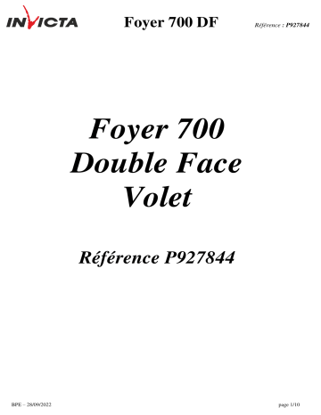 Invicta 700 GV Double Sided Flue-valve spécification | Fixfr