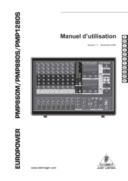 Behringer PMP1280S Mixer Manuel du propriétaire