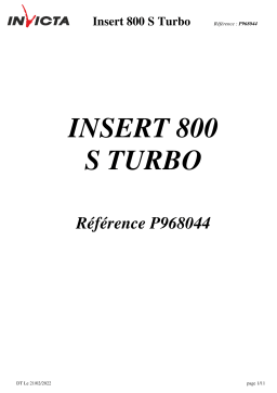 Invicta 800 S Turbo Cassette Stove spécification