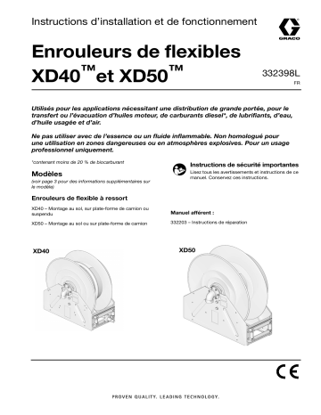 Graco 332398L, Enrouleurs de flexible XD40 et XD50 Mode d'emploi | Fixfr