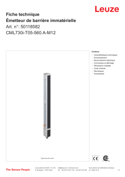 Leuze CML730i-T05-560.A-M12 Lichtvorhang Sender Manuel utilisateur