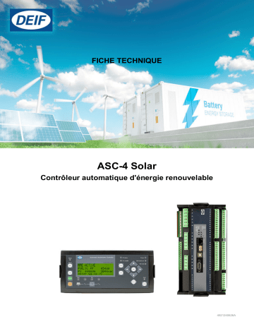 Deif ASC-4 Solar Automatic sustainable controller Solar Fiche technique | Fixfr