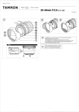Tamron A062 20-40mm F/2.8 Di III VXD Manuel utilisateur