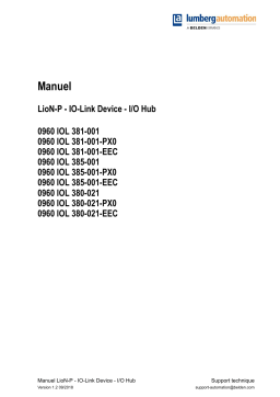 Hirschmann IO-Link-Device IO-Hub 0960 IOL 38x-... Manuel utilisateur