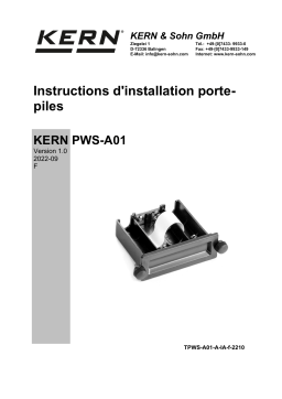 KERN TPWS-A01-A Installation manuel