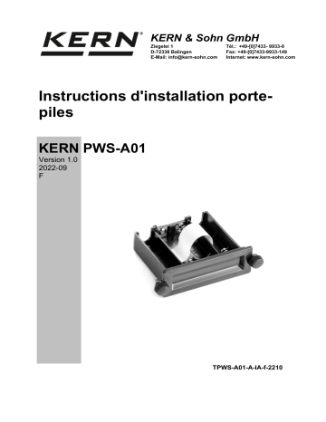 KERN TPWS-A01-A Installation manuel | Fixfr