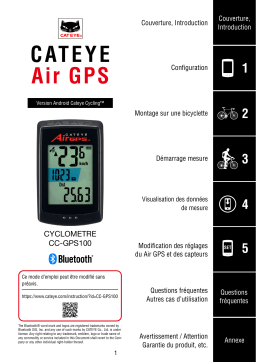 Cateye AirGPS [CC-GPS100] Computer Manuel utilisateur