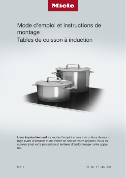 Miele KM 7999 FL Table de cuisson à induction Manuel utilisateur