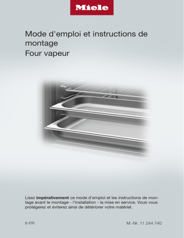 DG 7240 | Miele DG 7140 Fours vapeur encastrable Manuel utilisateur | Fixfr