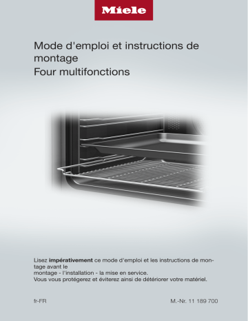 H 2265-1 B ACTIVE | Miele H 2850 B Four multifonctions design facile à combiner Manuel utilisateur | Fixfr