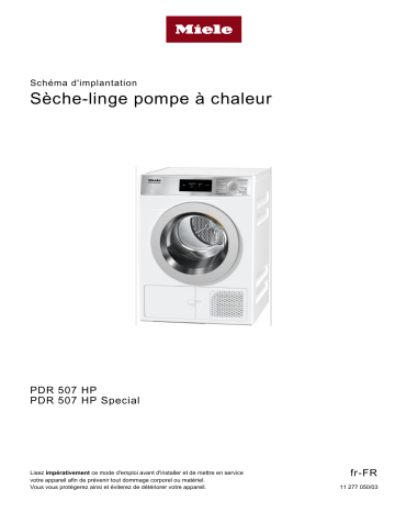 Miele PDR 507 Sèche-linge pompe à chaleur professionnel Manuel utilisateur | Fixfr