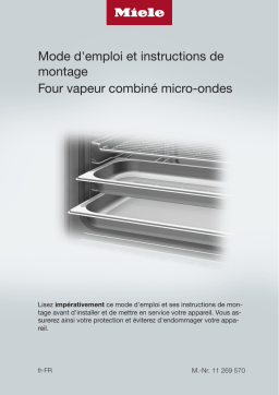 Miele DGM 7645 Four vapeur micro-onde Manuel utilisateur