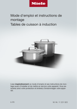 Miele KM 7465 FL Table de cuisson à induction Manuel utilisateur