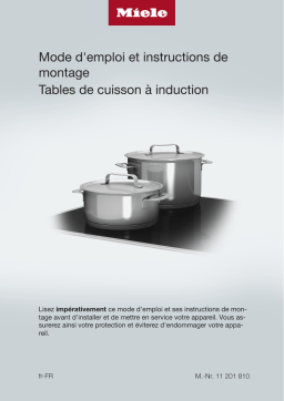 Miele KM 7201 FR Table de cuisson à induction Manuel utilisateur