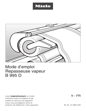 Miele B 995 D Repasseuse Manuel utilisateur | Fixfr