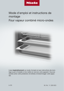 Miele DGM 7845 Four vapeur micro-onde Manuel utilisateur