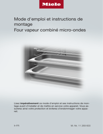 Miele DGM 7845 Four vapeur micro-onde Manuel utilisateur | Fixfr