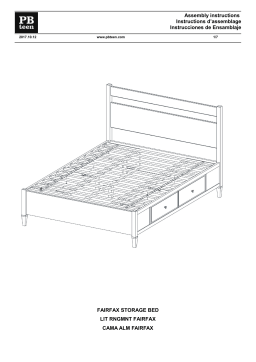 PB Teen Fairfax Storage Bed Manuel utilisateur