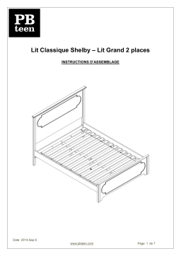 PB Teen Shelby Classic Bed - Queen Manuel utilisateur