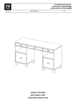 PB Teen Findley Storage Desk Manuel utilisateur